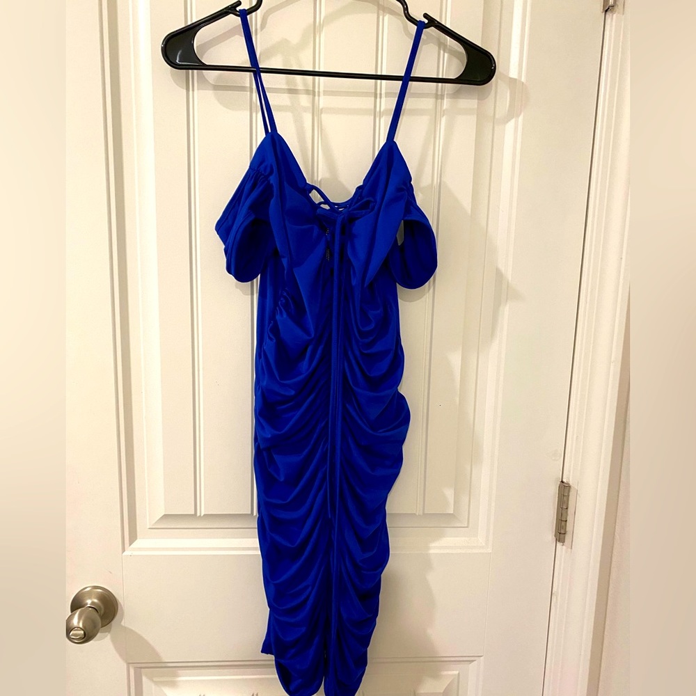 Blue bodycon mini dress😍😍